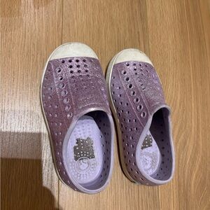 Kids Slip-On Glitter Purple Sneakers